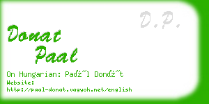 donat paal business card